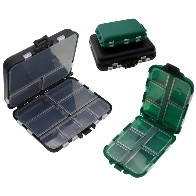 Fishing Storage Case Mini Fishing Tackle Spoon Hook Bait Box Waterproof Portable With Independent Grids Fishing Accessories