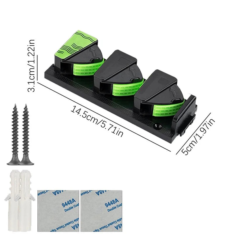 Fishing Rod Holders 3-Rod Rack Vertical Pole Holder Wall Mount Modular Fishing Stand Pole For Space Saving Garage Wall 1-4PCS