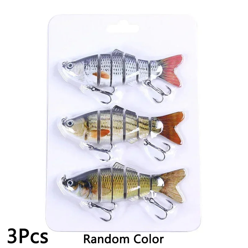 6 Segment Multi Jointed Fishing Lure 10cm/17.5g Sinking Swimbait Artificial Wobblers Crankbait Hard Bait Pesca Tackle 5/3/1Pcs