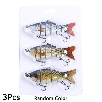 6 Segment Multi Jointed Fishing Lure 10cm/17.5g Sinking Swimbait Artificial Wobblers Crankbait Hard Bait Pesca Tackle 5/3/1Pcs