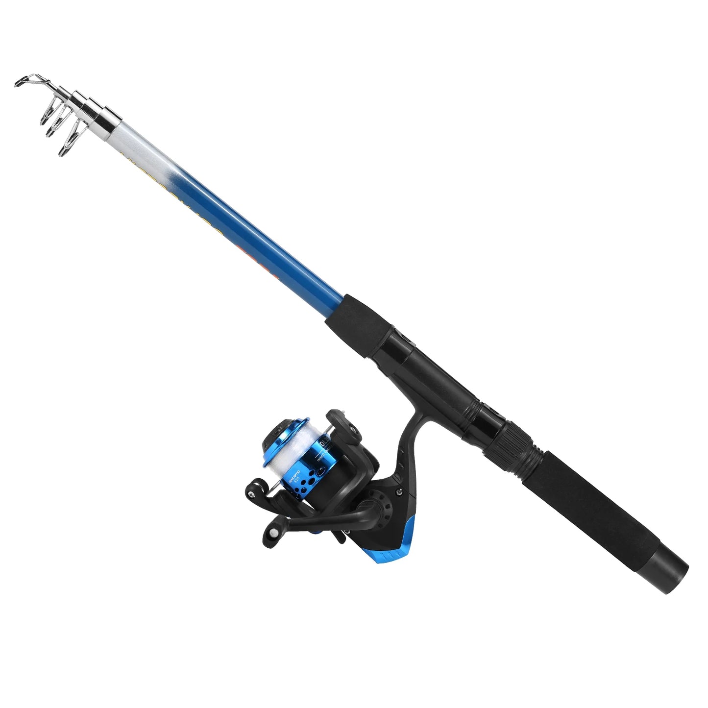 Fishing Rod and Reel Combo Full Kit 1.8m Telescopic Fishing Rod Pole and Spinning Reel Set with Lures Swivels Bell Float Hair Ri