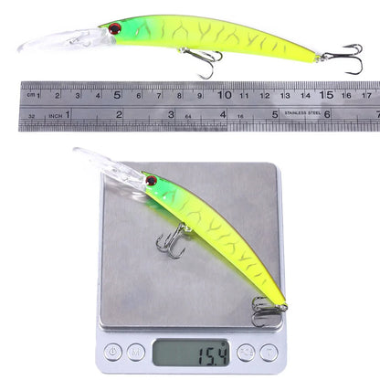 1pcs 15cm 15g Deep Diving Jerkbait Artificial Hard Bait Fishing Wobblers Minnow Lure for Bass Pike Carp Fishing Tackle