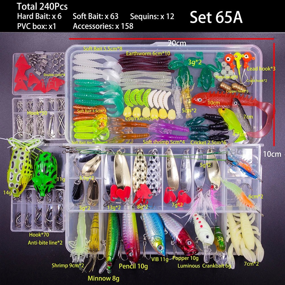 🎣 Zestaw Przynęt Wędkarskich – Lure Kit do Różnych Typów Łowienia