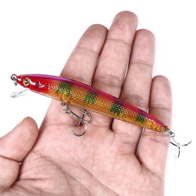 Minnow Fishing Lures Floating Hard Bait 95mm 7g Artificial Bait Wobbler Crankbait Carp Perch Pesca Fishing Tackle 10/5Pcs
