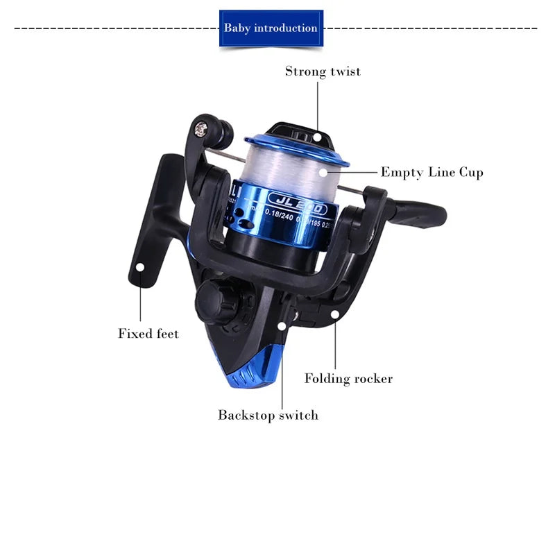 Fishing Rod Kits 1.2M Telescopic Sea Spinning Reel Lure Set Fishing Gear Baits Accessories Bag Beginner With 18Pcs Lure Tackle