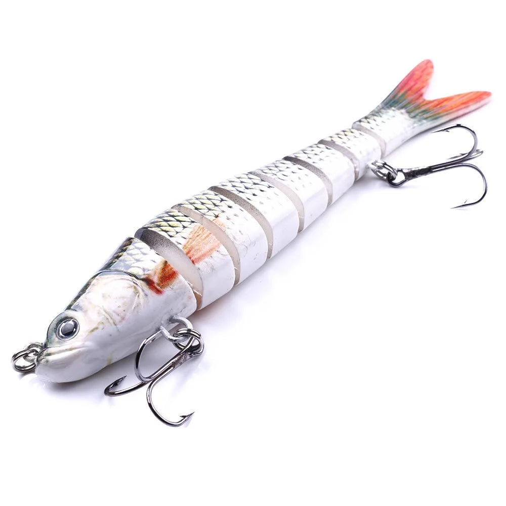 Multi Jointed Fishing Lure Slow Sinking Bionic Segmented Bait 10cm/12.4g Wobble Tackle for Freshwater Saltwater Pesca 5/3/1Pcs