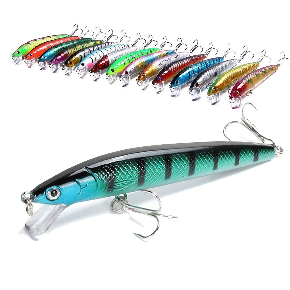 Minnow Fishing Lures Floating Hard Bait 95mm 7g Artificial Bait Wobbler Crankbait Carp Perch Pesca Fishing Tackle 10/5Pcs