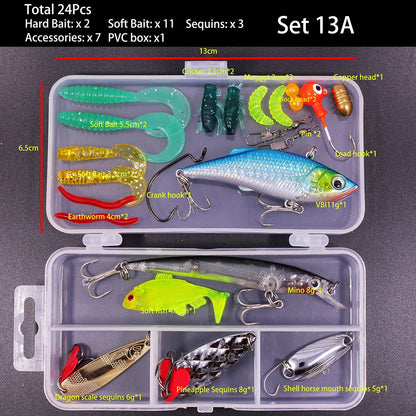 🎣 Zestaw Przynęt Wędkarskich – Lure Kit do Różnych Typów Łowienia