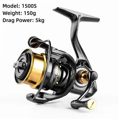 Mavllos Resolute 147g Light Carp Fishing Reel Ratio 5.4:1 Max Drag 6kg 6+1 Bearings BFS Fishing Bass Trout Spinning Reel