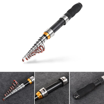 Lixada Fishing Rod Reel Combo Full Kit 2.1m 2.3 m Telescopic Fishing Rods 2PCSSpinning Reels Set Soft Lures Barrel Swivels Bag