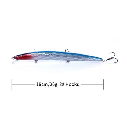 Minnow Fishing Lures Floating Hard Bait 18CM/26G Artificial Bait Wobbler Crankbait Carp Perch Pesca Fishing Tackle 10Pcs