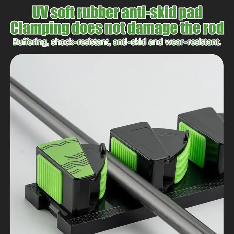 Fishing Rod Holders 3-Rod Rack Vertical Pole Holder Wall Mount Modular Fishing Stand Pole For Space Saving Garage Wall 1-4PCS