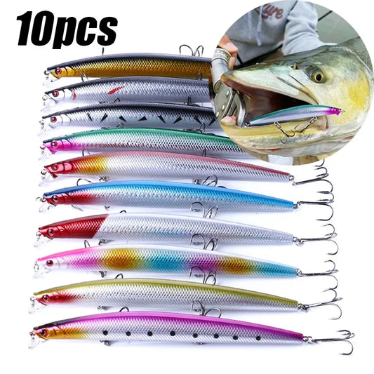 Minnow Fishing Lures Floating Hard Bait 18CM/26G Artificial Bait Wobbler Crankbait Carp Perch Pesca Fishing Tackle 10Pcs