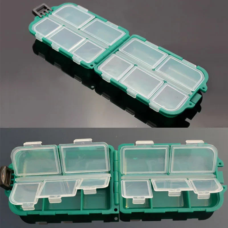 Fishing Storage Case Mini Fishing Tackle Spoon Hook Bait Box Waterproof Portable With Independent Grids Fishing Accessories